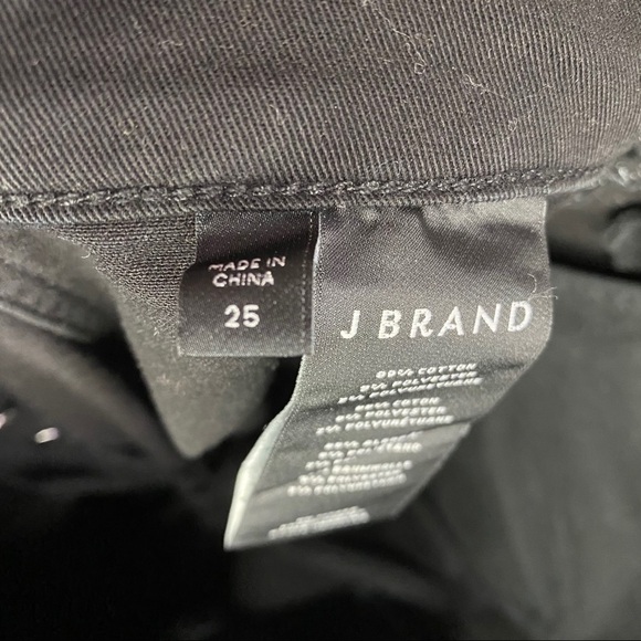 J Brand Exposed Button Fly Black Belted Crop Pants Button Flap Back Pockets - Picture 3 of 11